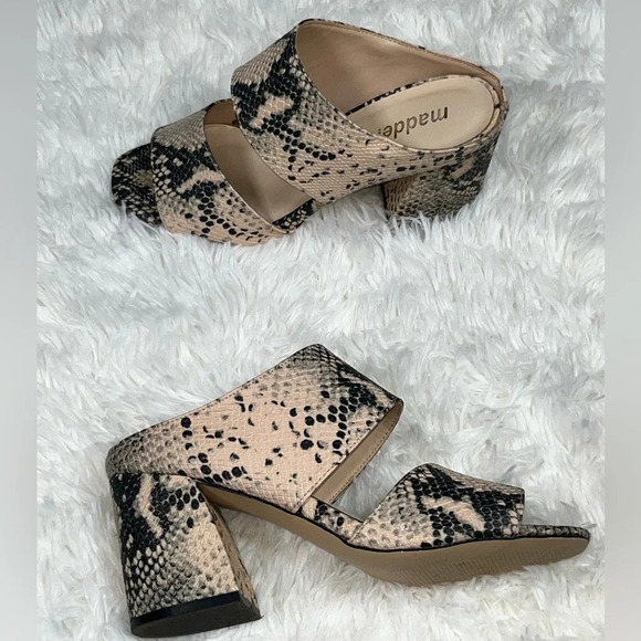 Madden Girl | Snake Print Chunky Heels - Picture 7 of 14